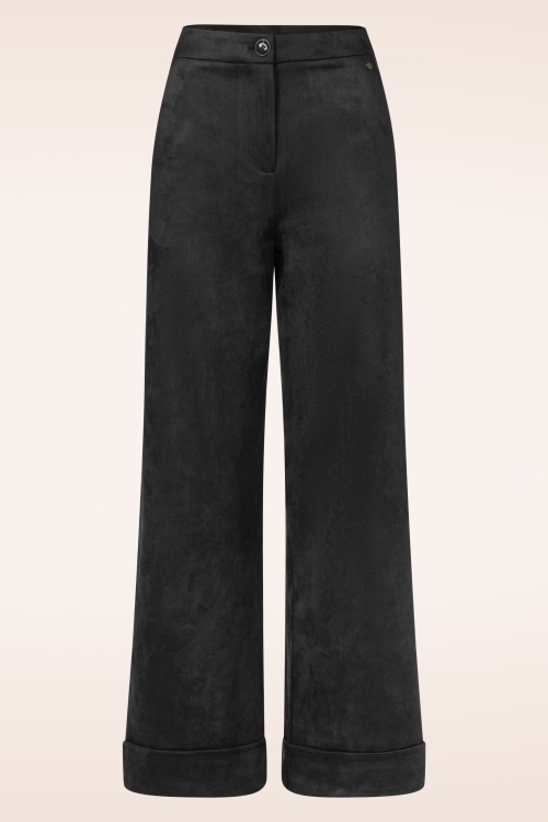 Surkana - Tammy Wide Leg pantalon in zwart