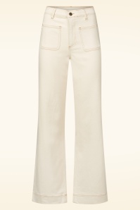 Surkana - Maureen Flare Cut jeans in ecru