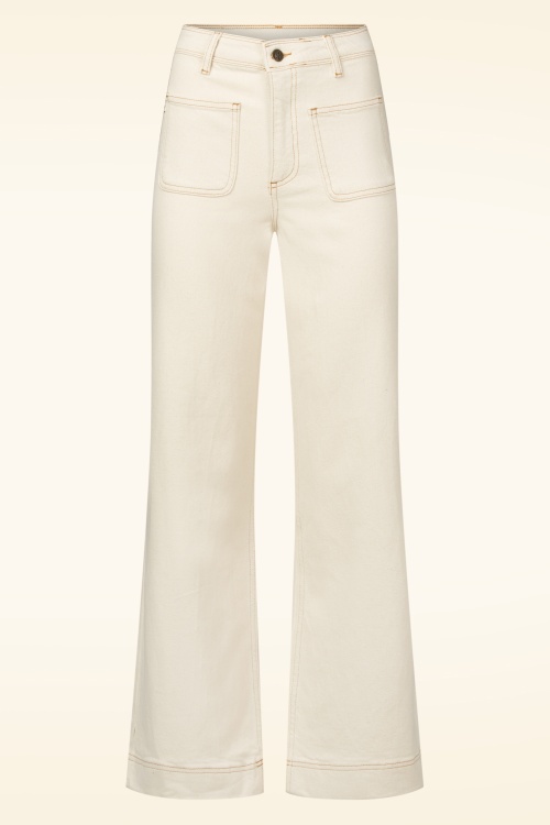 Surkana - Maureen Flare Cut jeans in ecru