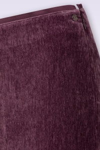 Surkana - Elba Wide Leg Velvet pantalon in pruim paars 3