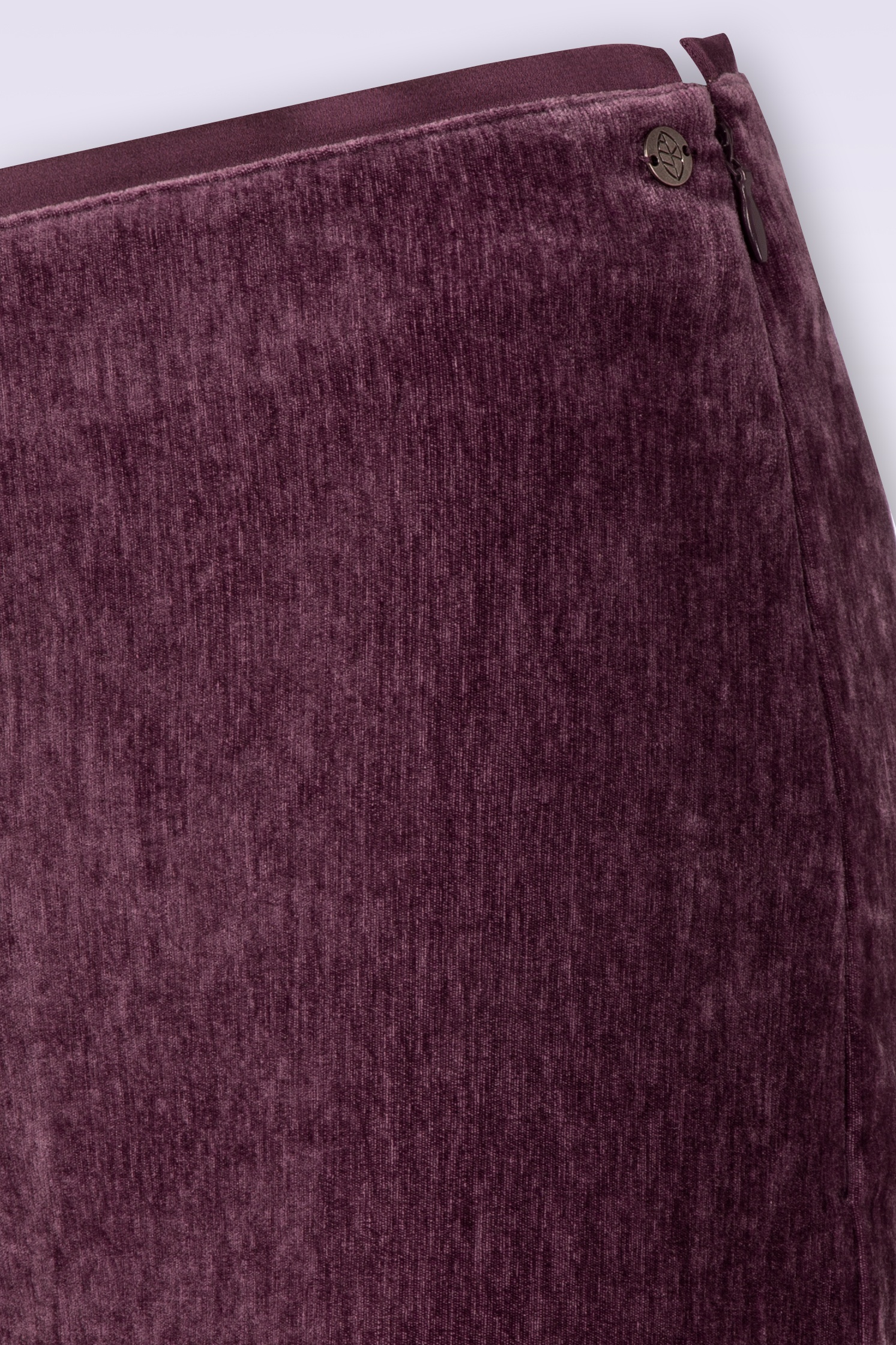 Surkana - Elba Wide Leg Velvet pantalon in pruim paars 3