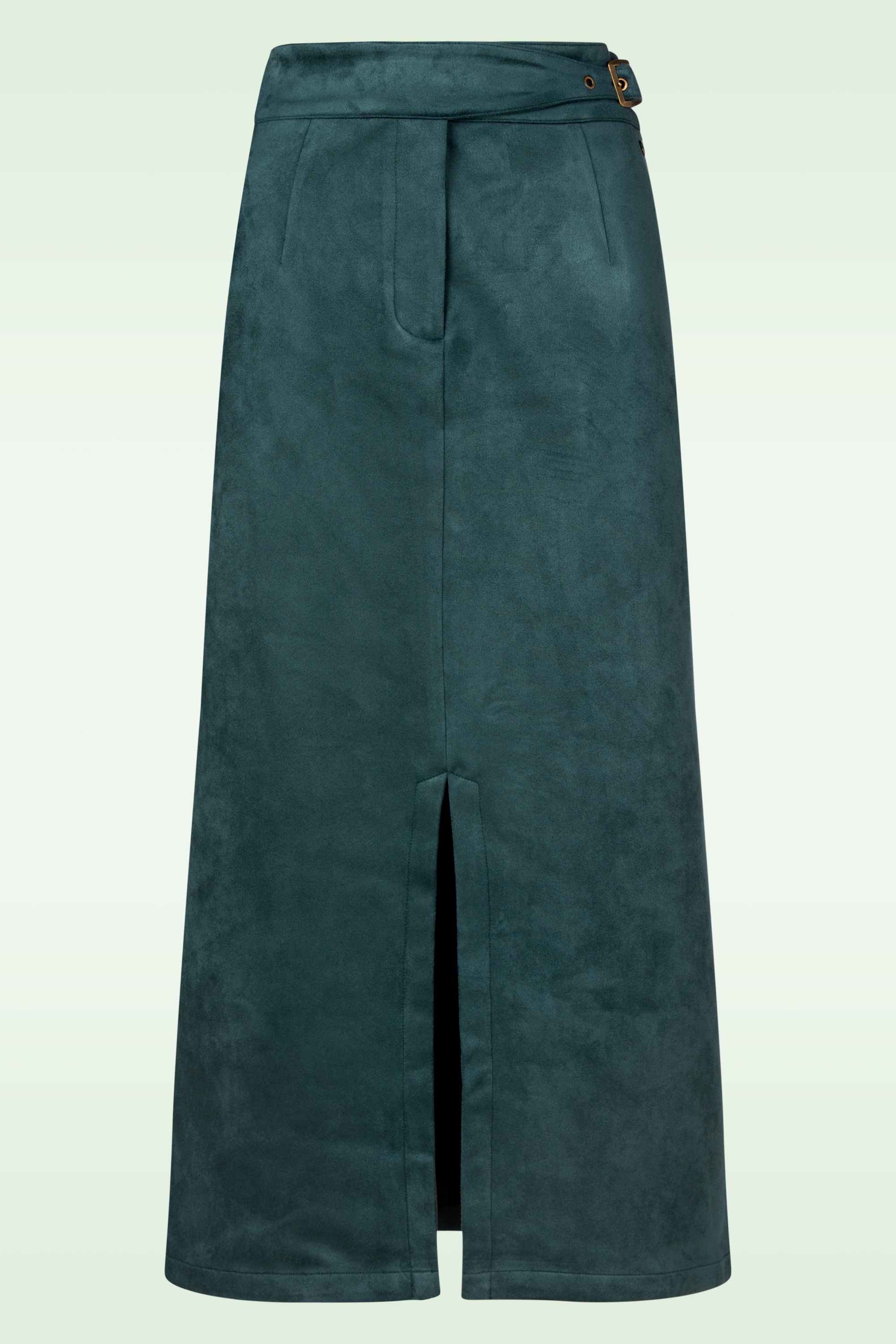 Surkana - Tammy Suedine Midi rok in flessengroen 3