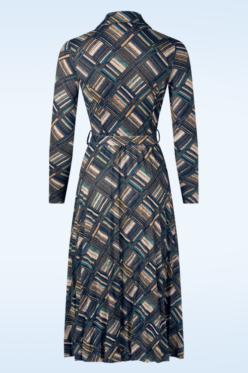 Surkana - Dawn blouse jurk in blauw 2