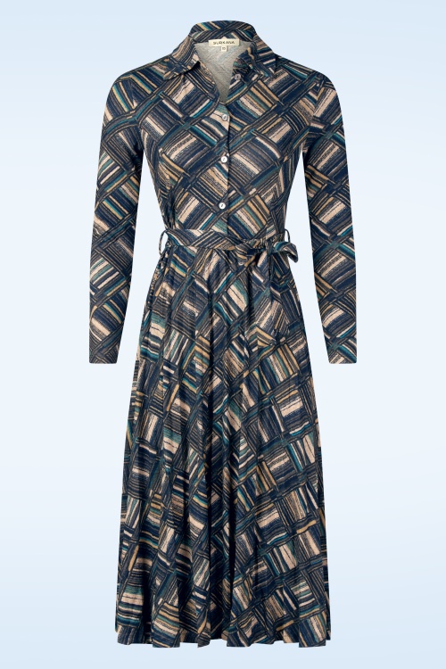 Surkana - Dawn blouse jurk in blauw