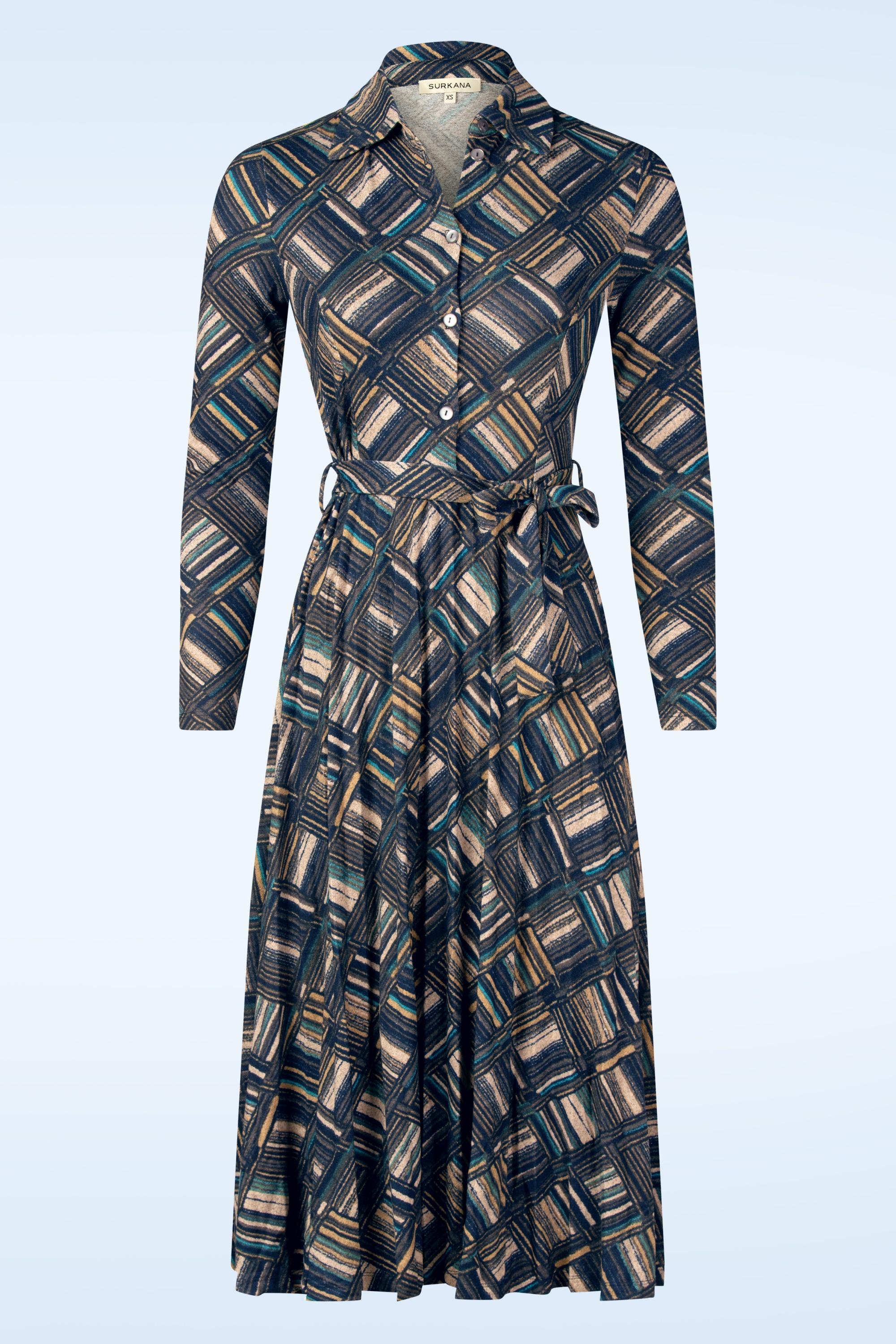 Surkana - Dawn blouse jurk in blauw