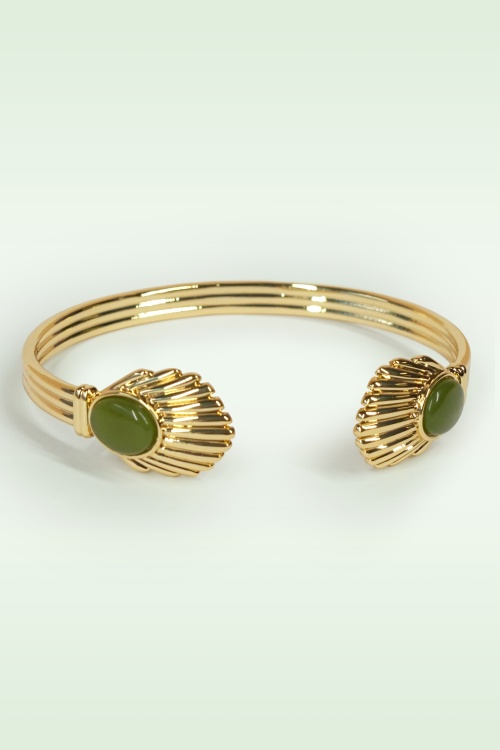Urban Hippies - Venus armband in mosgroen