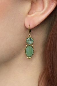 Urban Hippies - Tosca oorbellen in saliegroen