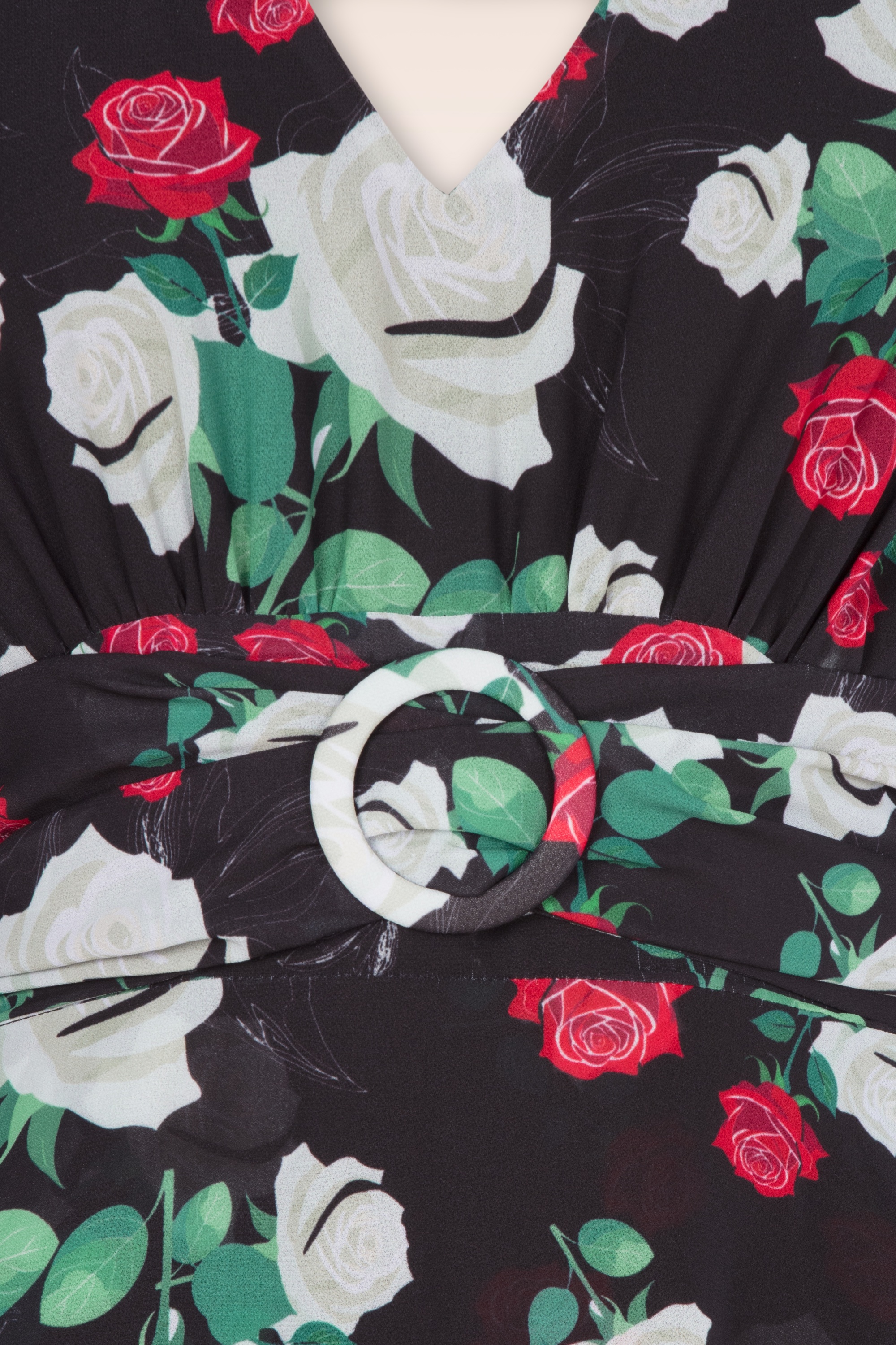 Vintage Diva  - The Annique Floral maxi jurk in zwart 4