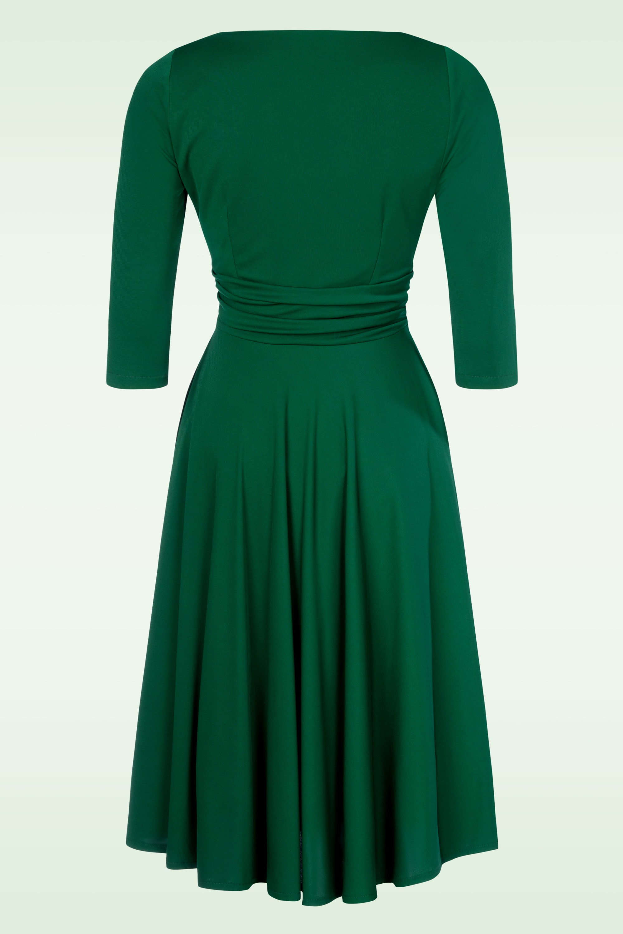 Vintage Diva  - The Allessandra swing jurk in smaragdgroen 9