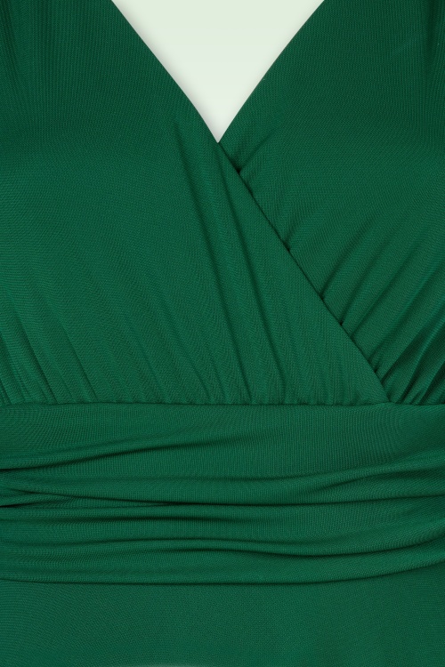 Vintage Diva  - The Allessandra swing jurk in smaragdgroen 5