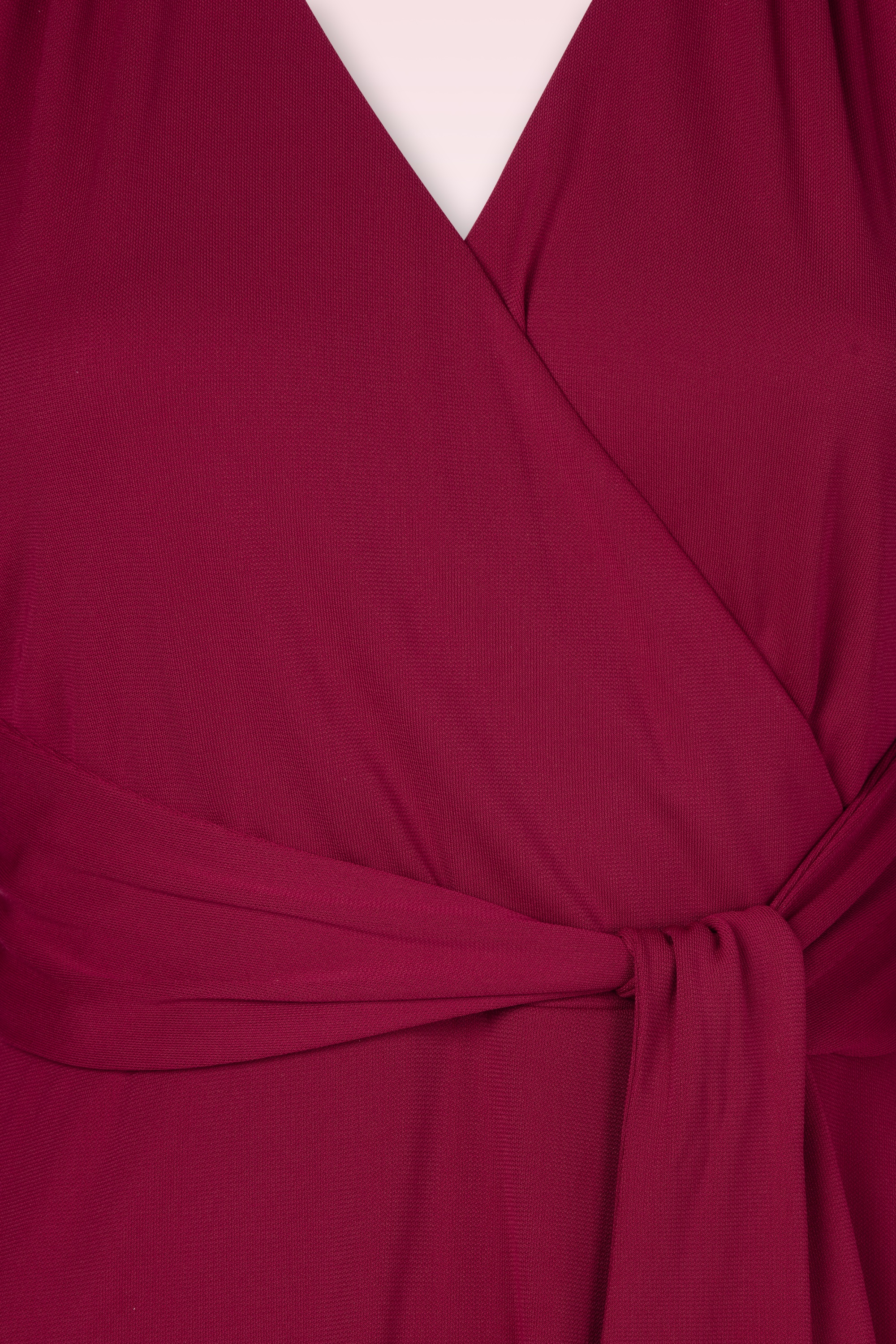 Vintage Diva  - The Isobelle Wrapover jurk in bordeauxrood 5