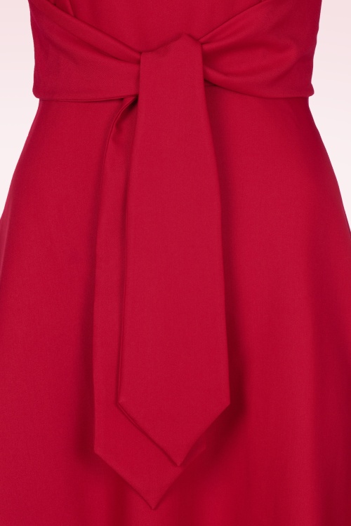 Vintage Diva  - The Juliana a-lijn jurk in scarlet rood 3