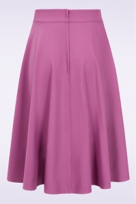 Banned Retro - Lucia swing rok in orchidee roze  5