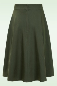 Banned Retro - Lucia swing rok in jeneverbes groen 5