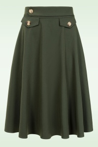 Banned Retro - Lucia swing rok in jeneverbes groen 2