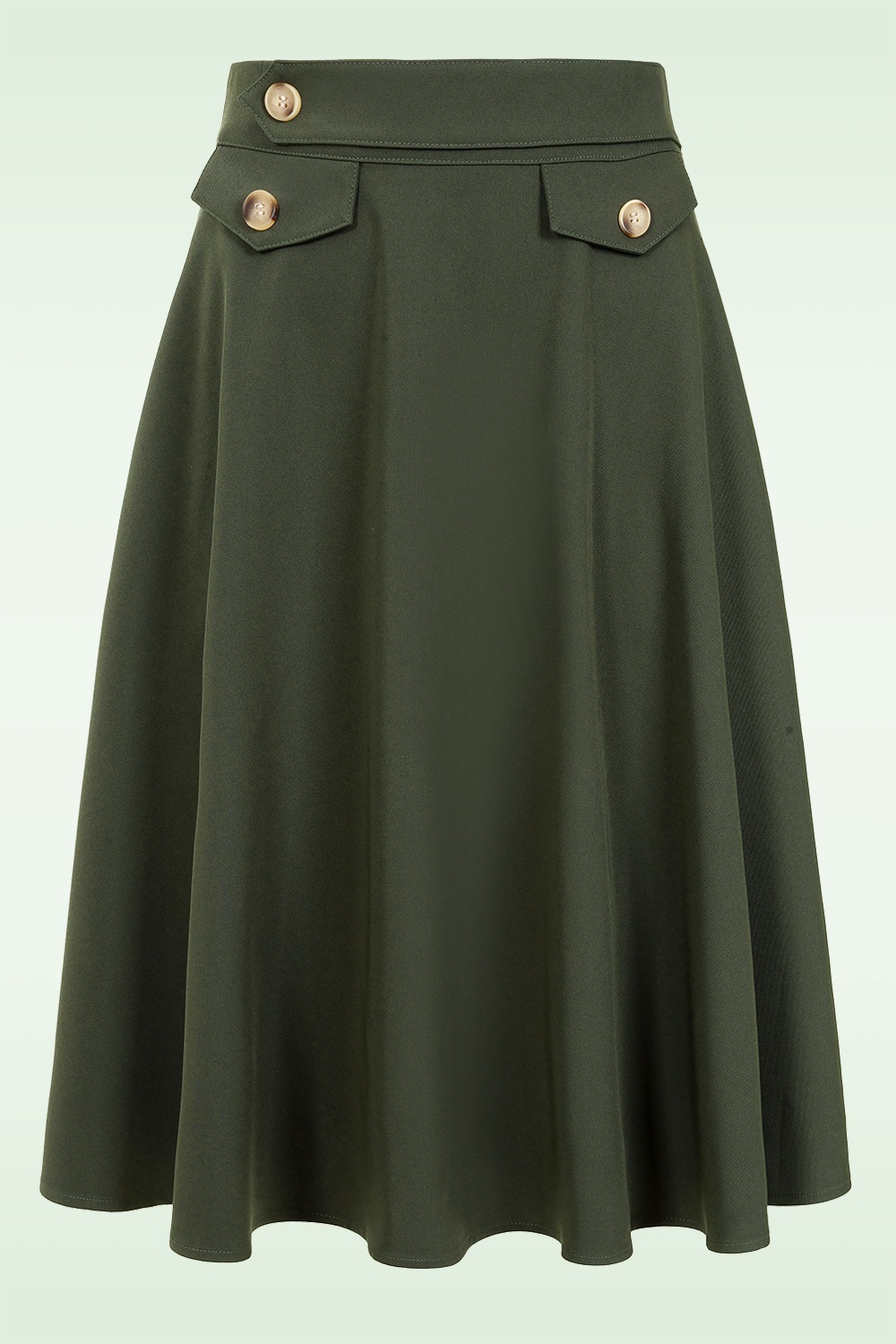 Banned Retro - Lucia swing rok in jeneverbes groen 2