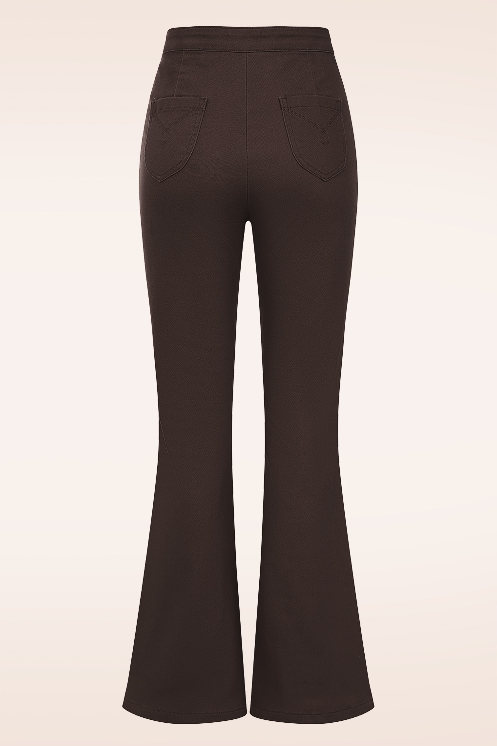 Banned Retro - Legs Eleven uitlopende broek in bruin 3