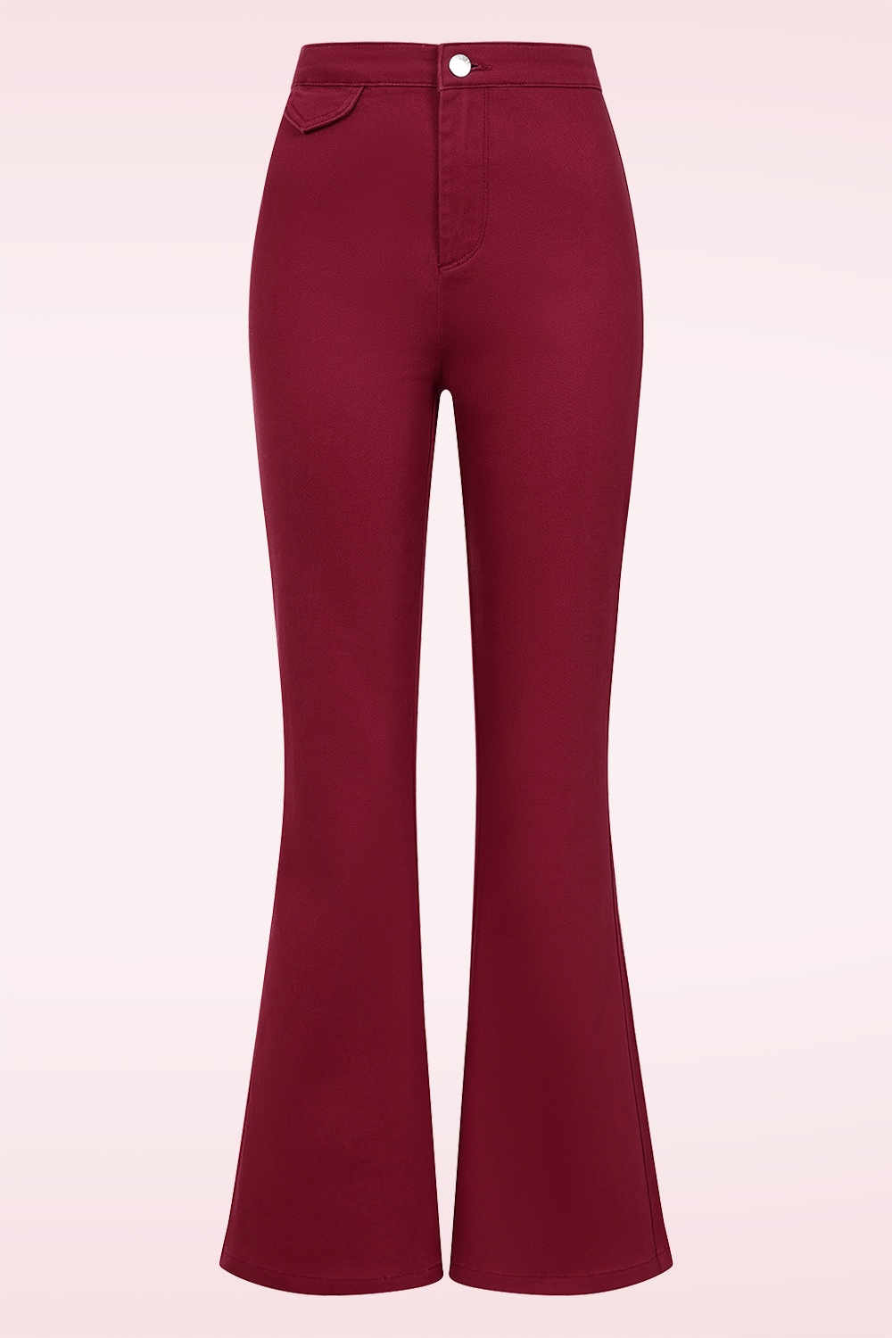 Banned Retro - Legs Eleven uitlopende broek in bordeauxrood