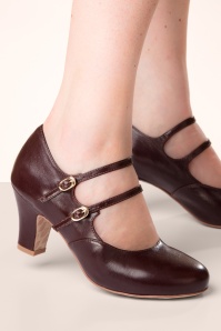 Lola Ramona ♥ Topvintage - Ava Deep Desire pumps in oxblood rood