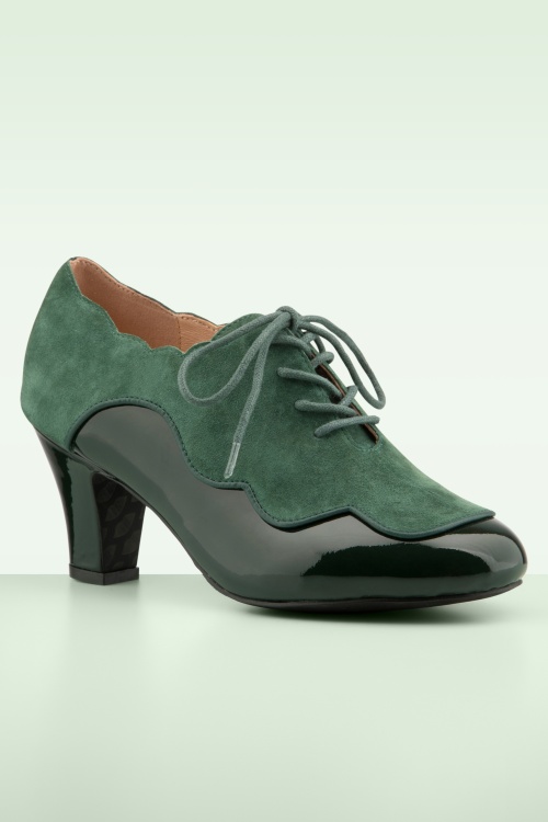 Lola Ramona ♥ Topvintage - Ava Modern Muse shoe booties in flessengroen 4