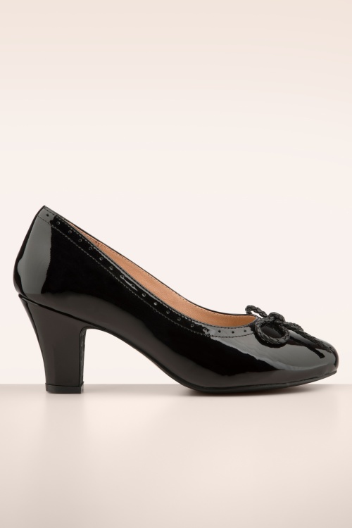Lola Ramona ♥ Topvintage - Ava Bow for Elegance pumps in zwart 2
