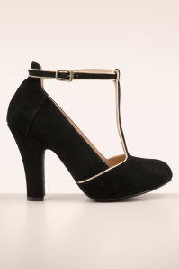 Lola Ramona ♥ Topvintage - June Midnight Passion pumps in zwart en goud 3