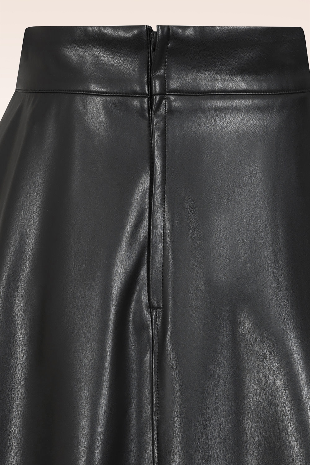 Banned Retro - Piper lederlook swing rok in zwart 6