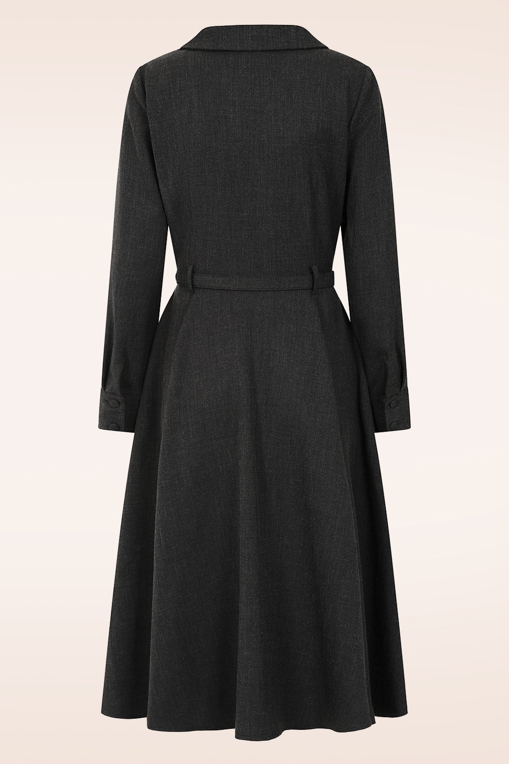 Banned Retro - Katherine swing jurk in donkergrijs 5