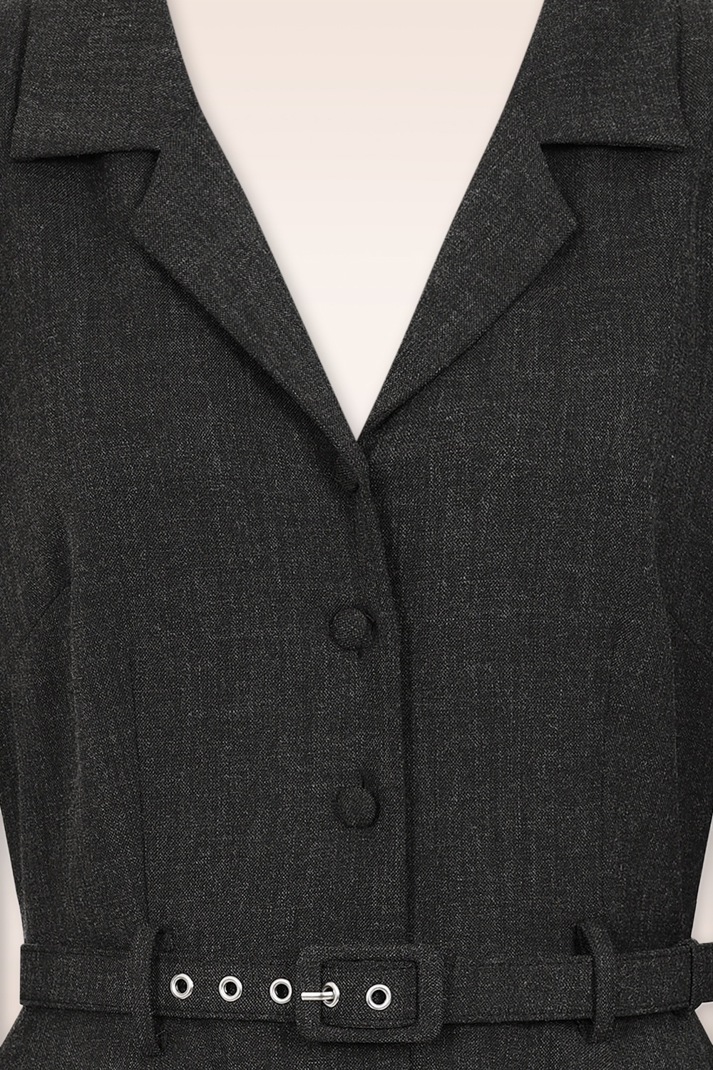 Banned Retro - Katherine swing jurk in donkergrijs 4