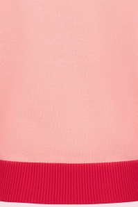 Banned Retro - Deck the Claw gebreid truitje in roze en rood 5