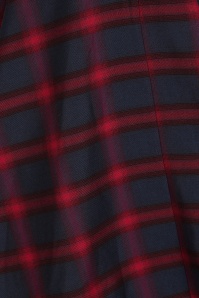 Banned Retro - Diana geruite swing jurk in rood en blauw 3