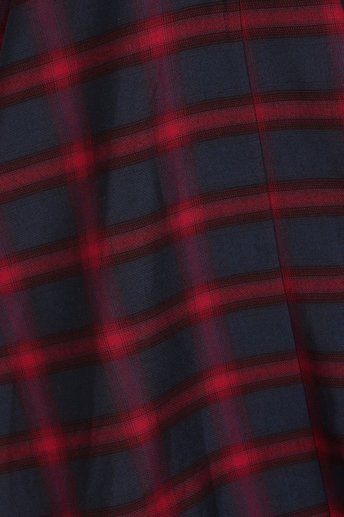 Banned Retro - Diana geruite swing jurk in rood en blauw 3