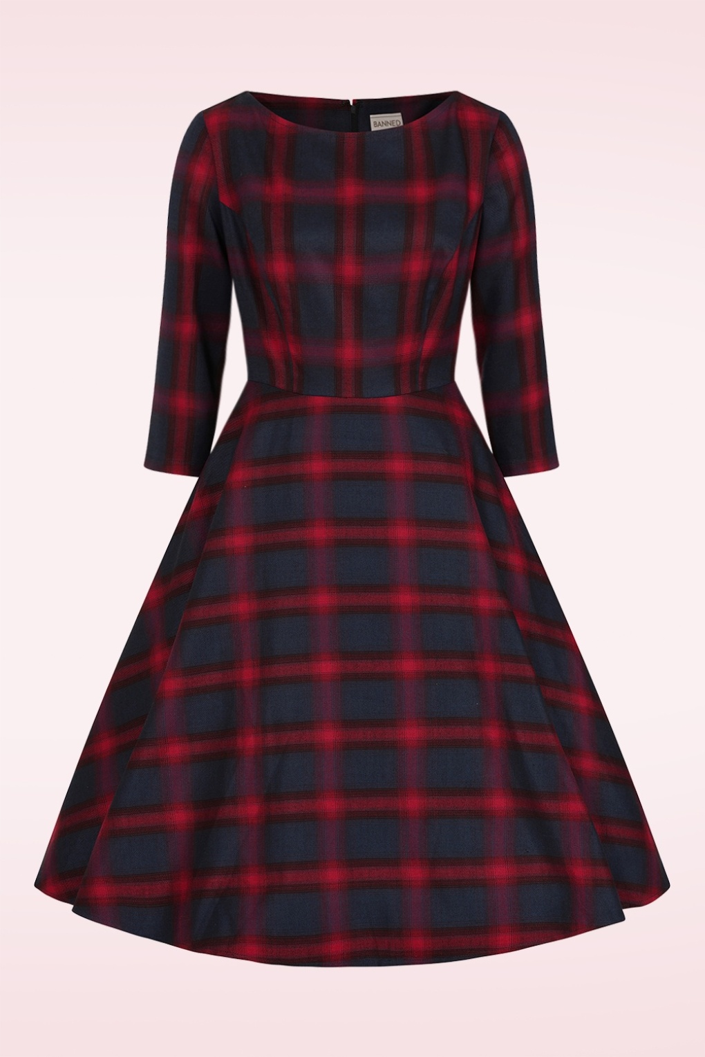 Robe Midi à Carreaux Rouge - Buffalo David Bitton - Taille XS - Neuf Avec étiquettes