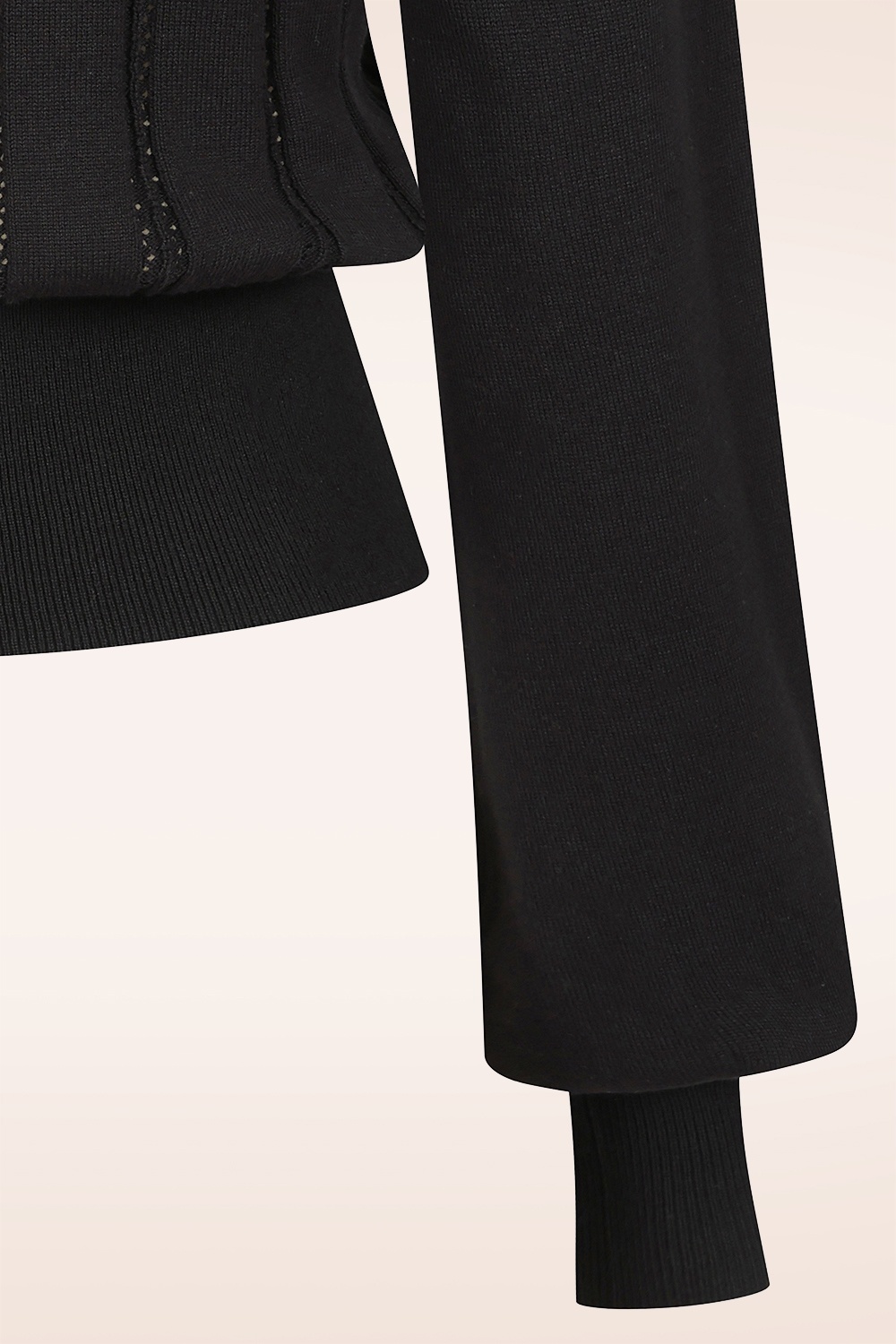 Banned Retro - Laci Chevron gebreide top in zwart 3