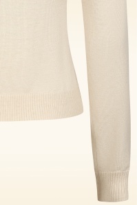 Banned Retro - Tear Drop gebreide top in crème 3