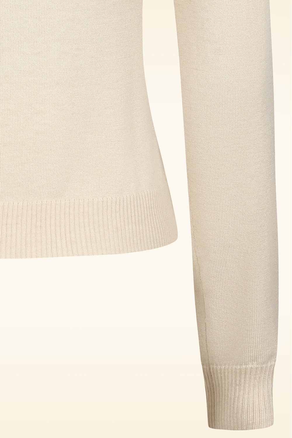 Banned Retro - Tear Drop gebreide top in crème 3