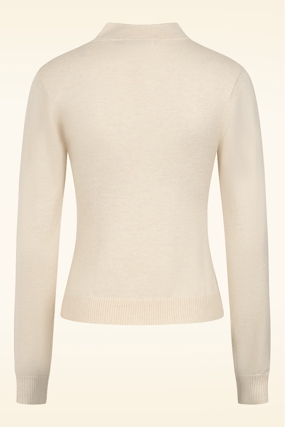 Banned Retro - Tear Drop gebreide top in crème 4