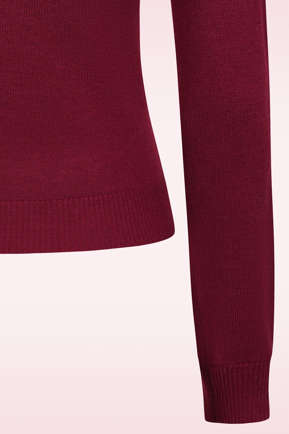 Banned Retro - Tear Drop gebreide top in bordeauxrood 3