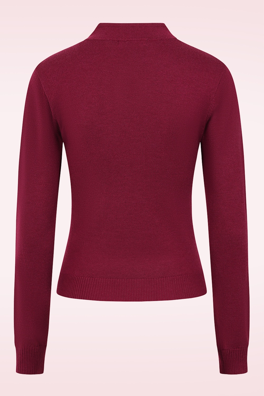 Banned Retro - Tear Drop gebreide top in bordeauxrood 4