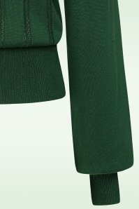 Banned Retro - Laci Chevron gebreide top in flessengroen 3