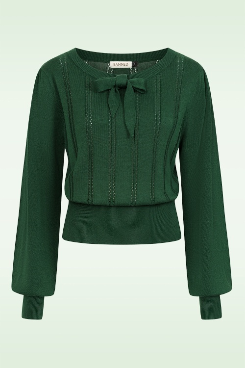 Banned Retro - Laci Chevron gebreide top in bordeauxrood