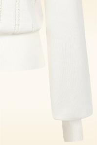 Banned Retro - Laci Chevron gebreide top in ivoor 3