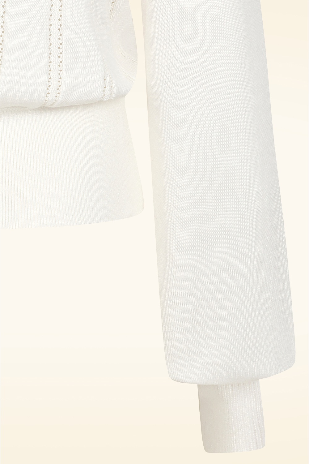 Banned Retro - Laci Chevron gebreide top in ivoor 3