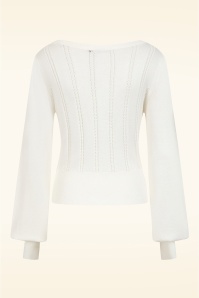 Banned Retro - Laci Chevron gebreide top in ivoor 4