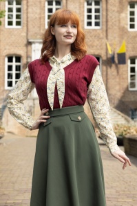 Day&Eve by Go Dutch Label - Stone Stud Flower oorbellen in goud en bruin