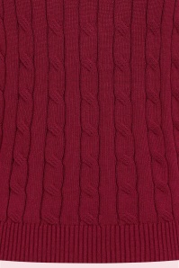 Banned Retro - Bernice gebreide spencer in bordeauxrood 5