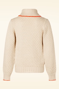 Mademoiselle YéYé - Scribble Line jumper in crème 3