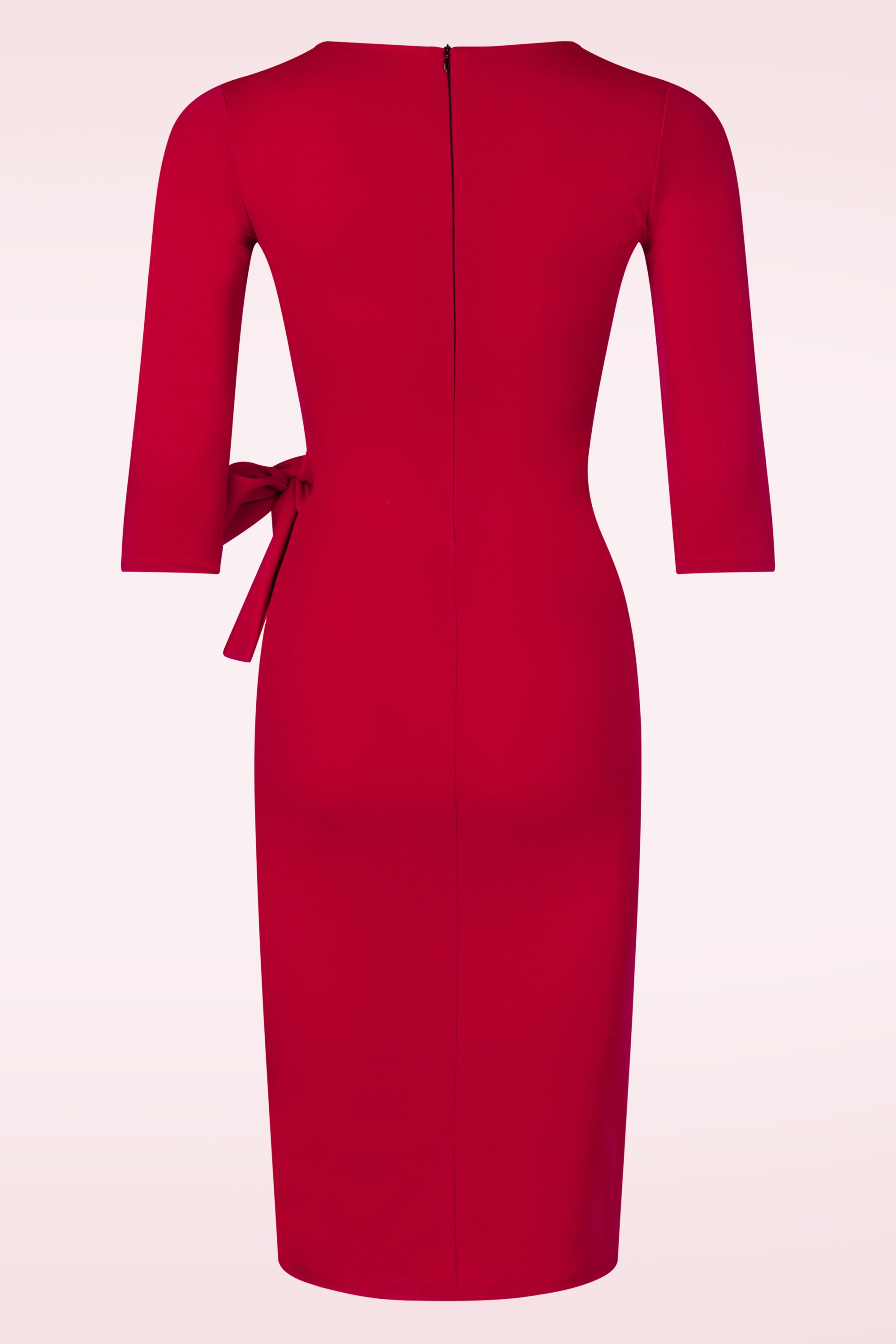 Vintage Chic for Topvintage - Topvintage exclusive ~ Mara Pencil jurk in dieprood 3