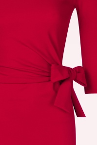 Vintage Chic for Topvintage - Topvintage exclusive ~ Mara Pencil jurk in dieprood 2