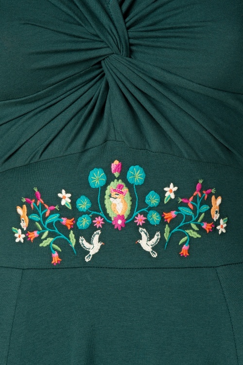 Blutsgeschwister - Hot Knot jurk in sea pearl groen 2